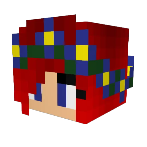 SunnyBurst30 Minecraft avatar head, 3D render