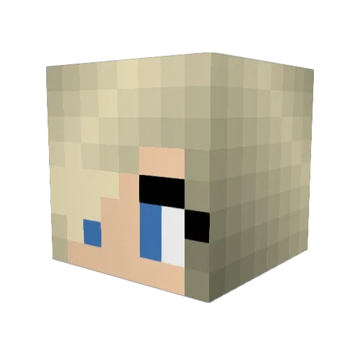 SunnyButterfly Minecraft avatar head, 3D render
