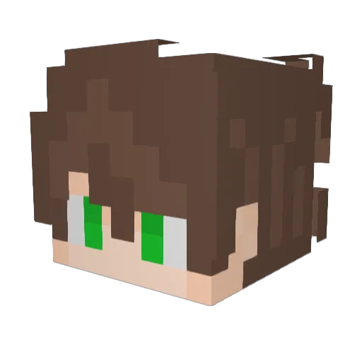SunnyCheeZe Minecraft avatar head, 3D render
