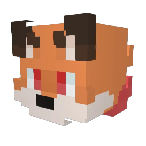 SunnyMaul Minecraft avatar head, 3D render