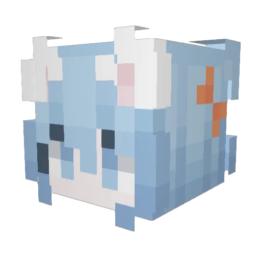 SunnyMeowOwO Minecraft avatar head, 3D render