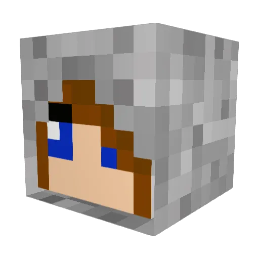 SunnySansan Minecraft avatar head, 3D render