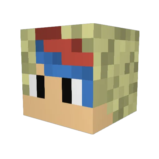 SunnySideSlayer Minecraft avatar head, 3D render