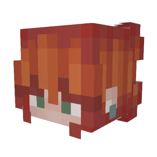 SunnySomethin Minecraft avatar head, 3D render