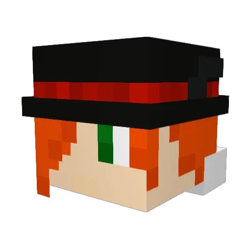 SunnySony Minecraft avatar head, 3D render