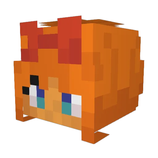 SunnyTheWitch Minecraft avatar head, 3D render