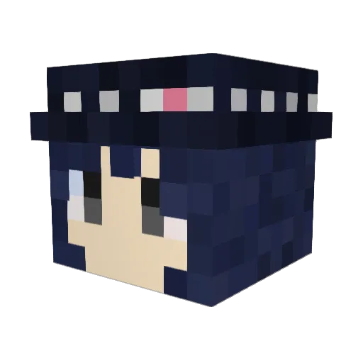SunnyU Minecraft avatar head, 3D render