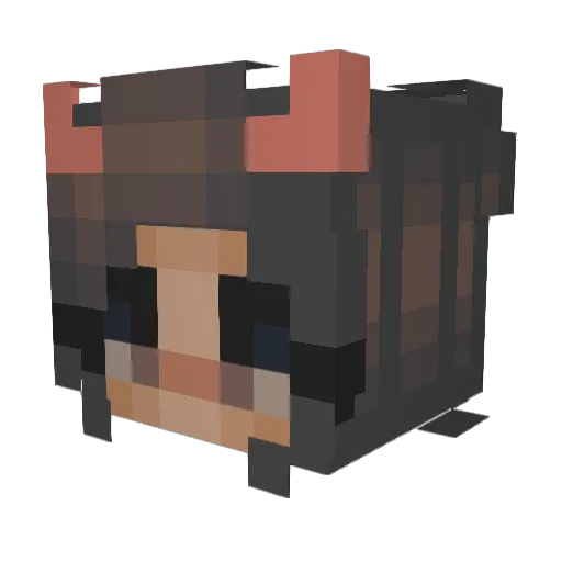 Sunnyha Minecraft avatar head, 3D render