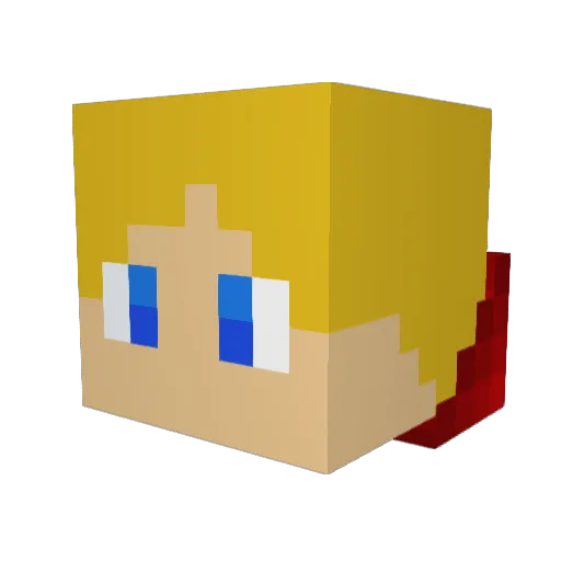 Sunnys88 Minecraft avatar head, 3D render