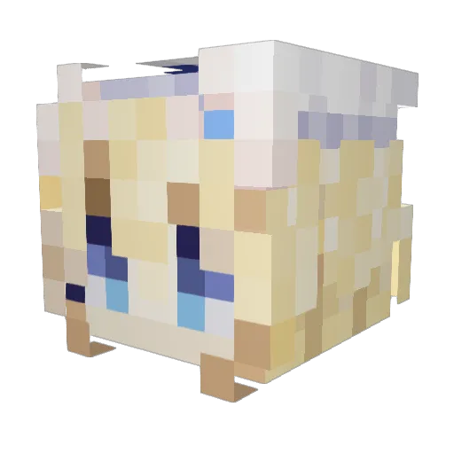Sunnysable Minecraft avatar head, 3D render