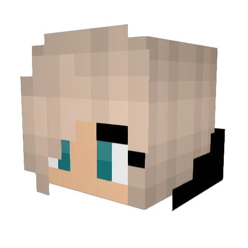 Sunnysets Minecraft avatar head, 3D render