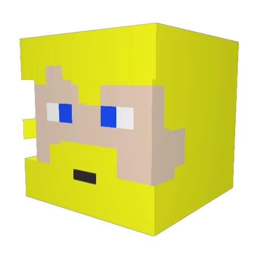 Sunofalich Minecraft avatar head, 3D render