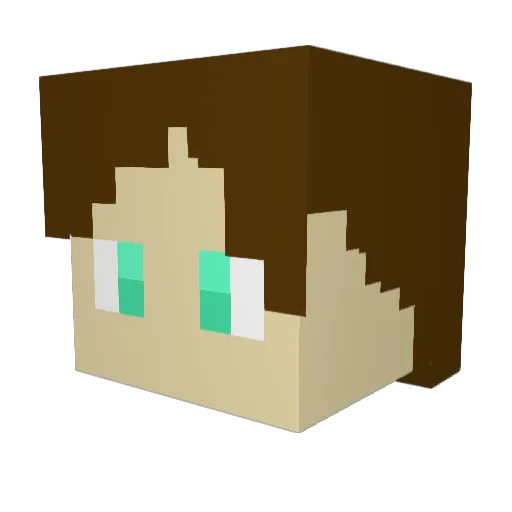 Sunrayjava Minecraft avatar head, 3D render