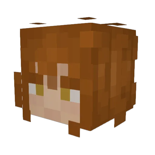 Sunrift Minecraft avatar head, 3D render