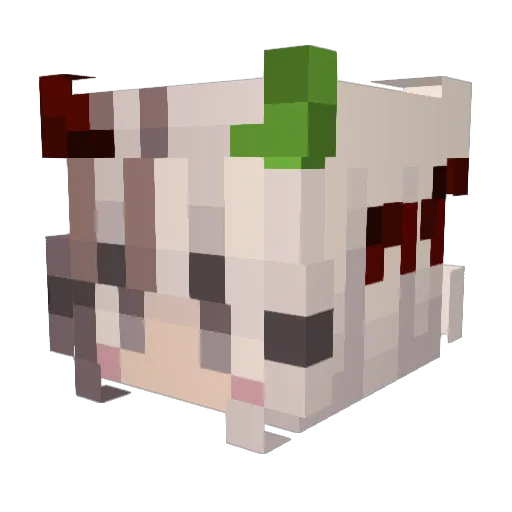 Sunset7804 Minecraft avatar head, 3D render