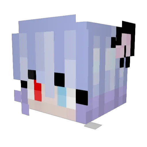 SunsetOrchid Minecraft avatar head, 3D render