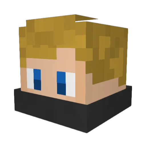 SunsetPvP Minecraft avatar head, 3D render