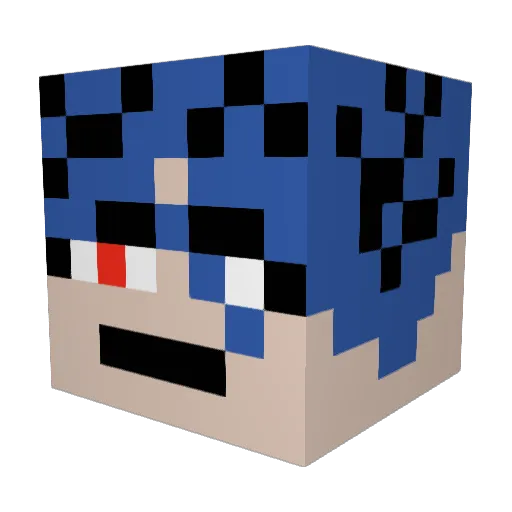SunsetSeeker Minecraft avatar head, 3D render