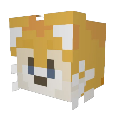 Sunsett_lvsA Minecraft avatar head, 3D render