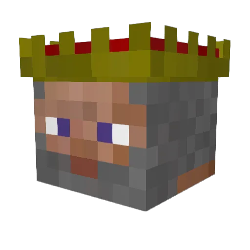 Sunsetts Minecraft avatar head, 3D render
