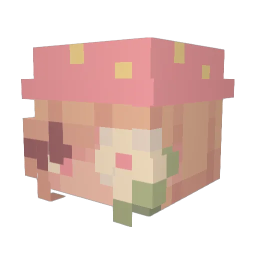 Sunsetuy Minecraft avatar head, 3D render
