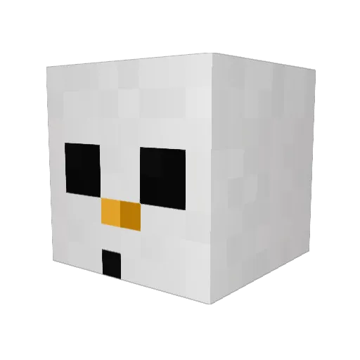 Sunshade Minecraft avatar head, 3D render