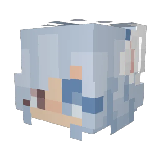 SunshineZia Minecraft avatar head, 3D render