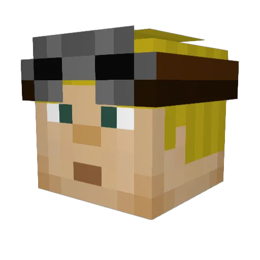 Sunshinehp15 Minecraft avatar head, 3D render