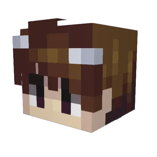 Sunshinepunk Minecraft avatar head, 3D render