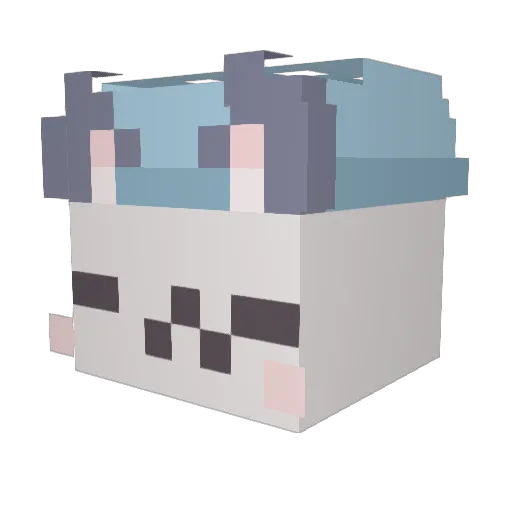 SunsiHat Minecraft avatar head, 3D render