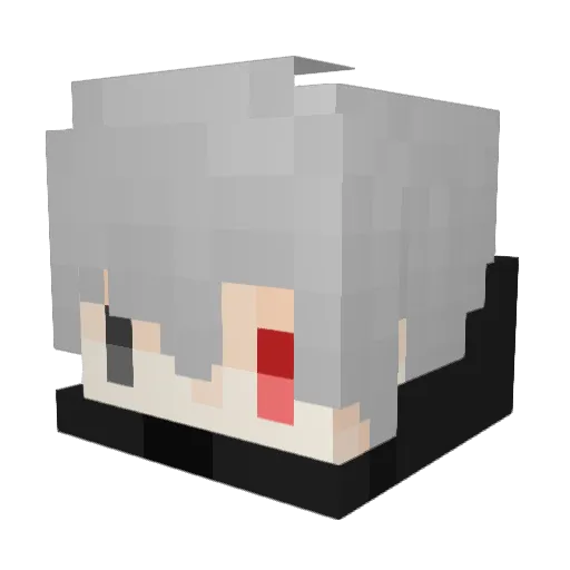 Sunsio Minecraft avatar head, 3D render