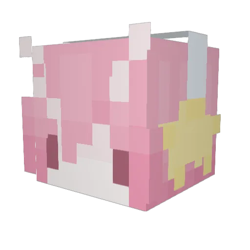 Sunther Minecraft avatar head, 3D render