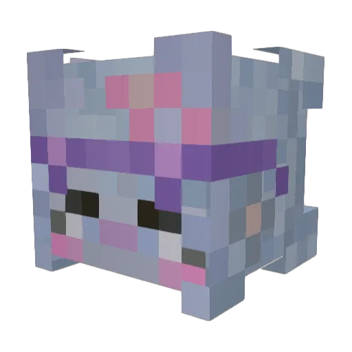 Sunyoska Minecraft avatar head, 3D render