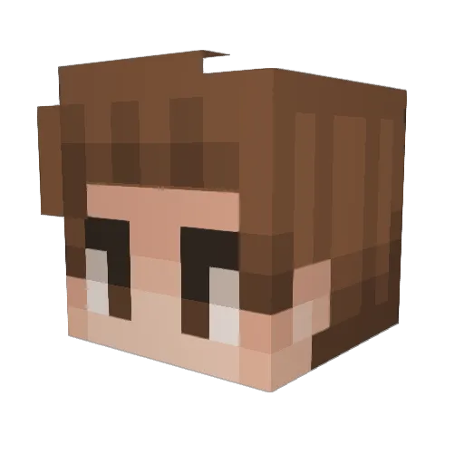 Sunzeza Minecraft avatar head, 3D render
