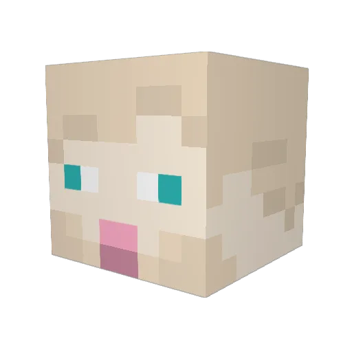 Suolingan Minecraft avatar head, 3D render