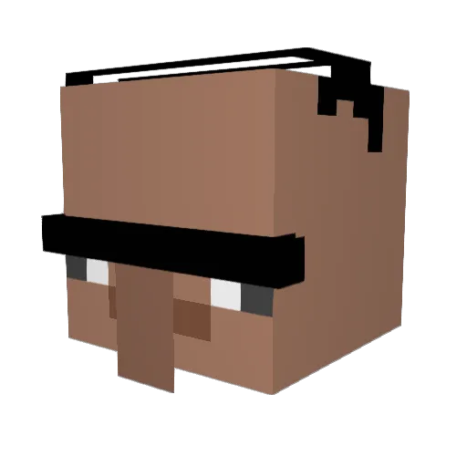 SuomiPePe Minecraft avatar head, 3D render