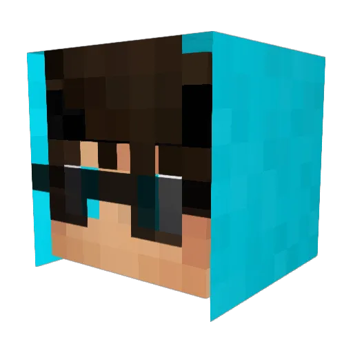 Sup3rRick Minecraft avatar head, 3D render