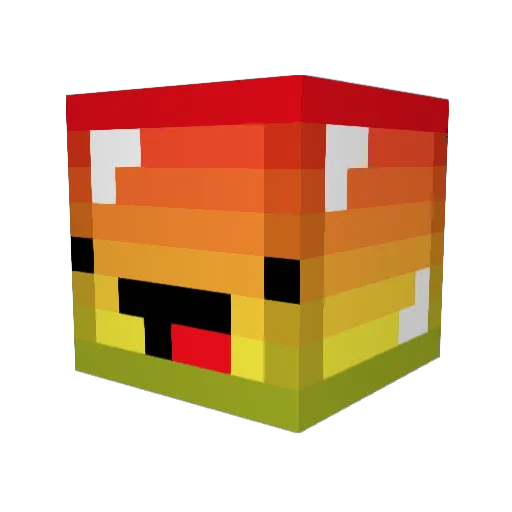 SupImTrash Minecraft avatar head, 3D render