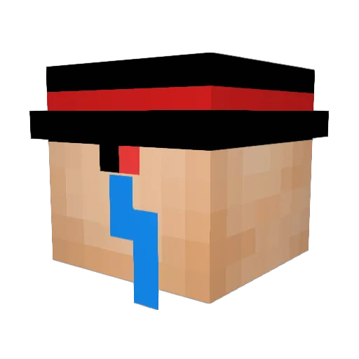 SupItzRazoor Minecraft avatar head, 3D render