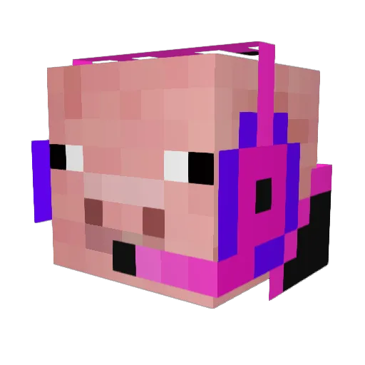 Sup_2105 Minecraft avatar head, 3D render