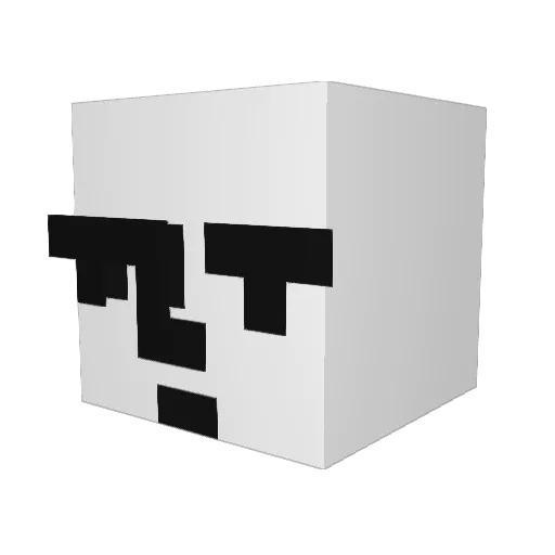 Supa04 Minecraft avatar head, 3D render