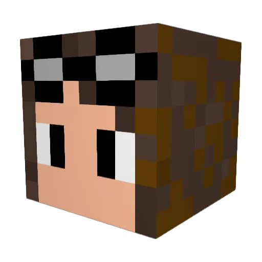 Supa2127 Minecraft avatar head, 3D render
