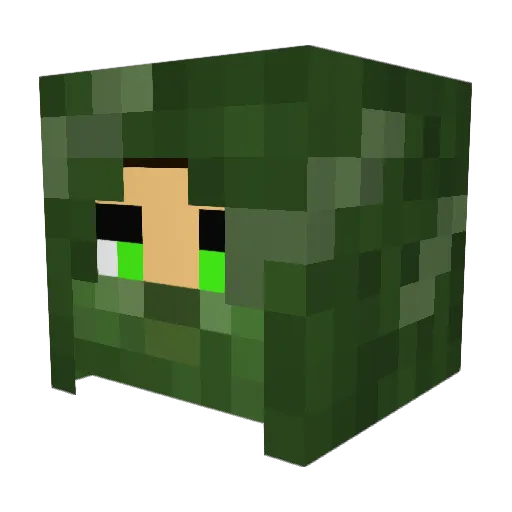 SupaChimp Minecraft avatar head, 3D render