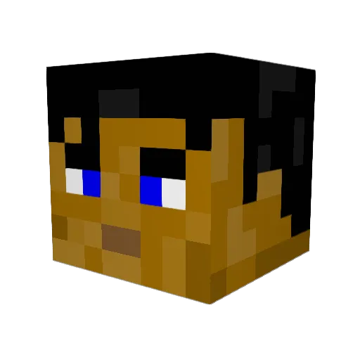 SupaMan7 Minecraft avatar head, 3D render
