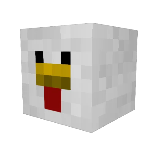 SupaRoboto Minecraft avatar head, 3D render