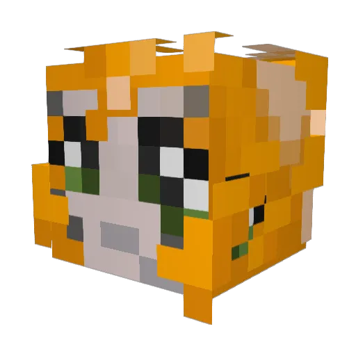 SupaSkye Minecraft avatar head, 3D render