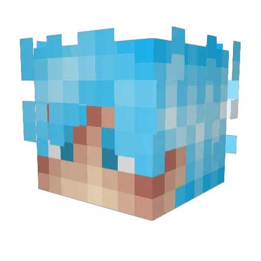 SupaSosig Minecraft avatar head, 3D render