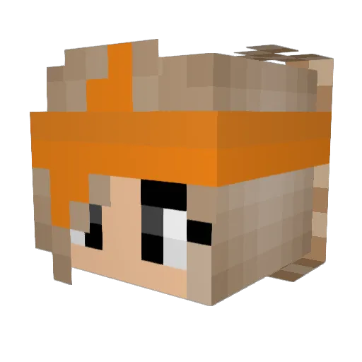 SupaStar10 Minecraft avatar head, 3D render