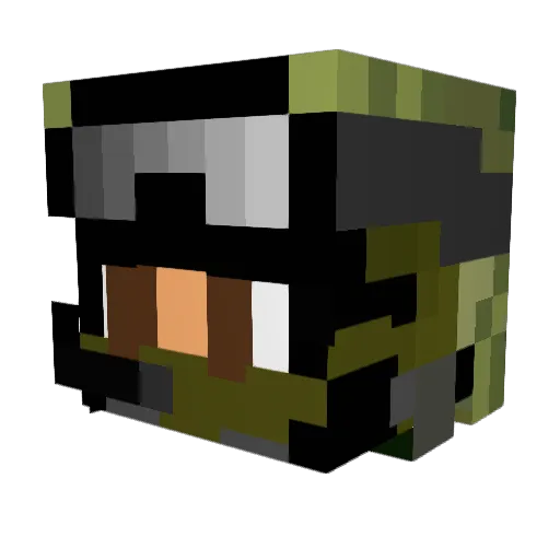 Supafaith Minecraft avatar head, 3D render