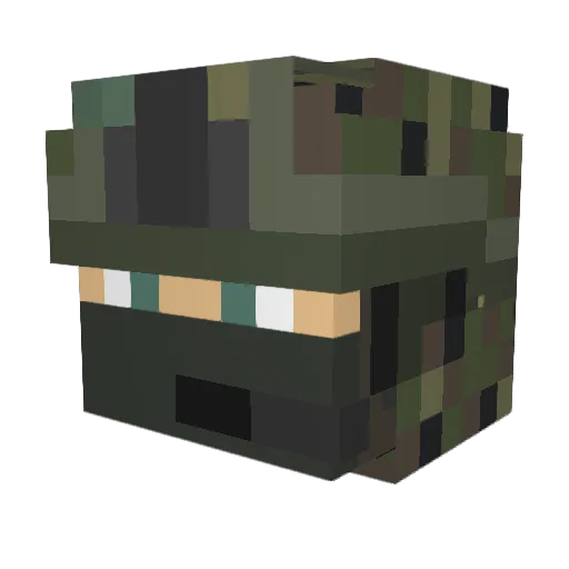 Supaflyoldman Minecraft avatar head, 3D render